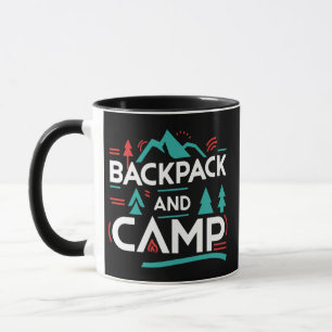 Baksäck och kamera, sommarläger i mugg
