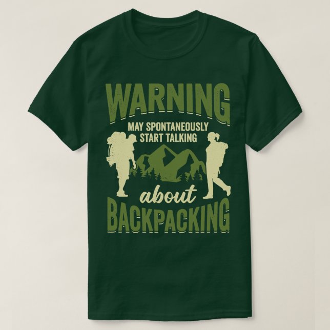 Baksäckspackering av resepacation med Resa-ryggsäc T Shirt (Design framsida)