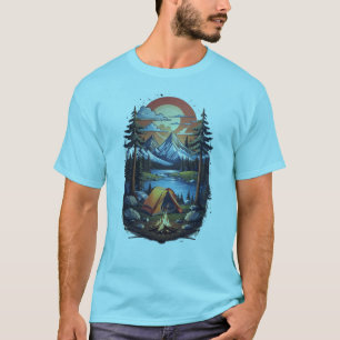 Baksäkring av bergskampanj t shirt
