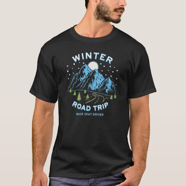 Baksätesdrivrutin för Winter Road Resa T Shirt (Framsida)