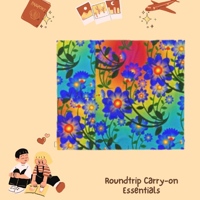 Baksida - Abstrakt Färgfull Blankett för design Fleecefilt (Skapare uppladdad)