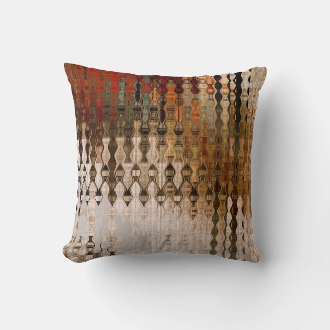 Baksida av bildskärmens färgfulla geometriska skär kudde (Framsida)