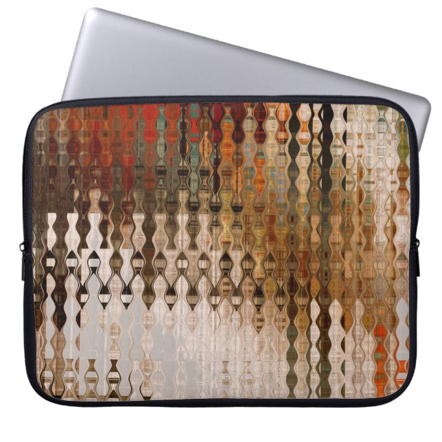 Baksida av bildskärmens färgfulla geometriska skär laptop fodral (Framsidan)