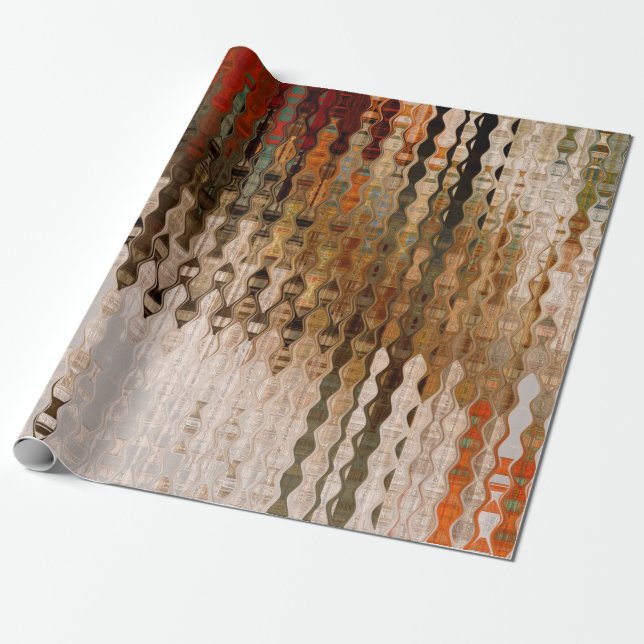 Baksida av bildskärmens färgfulla geometriska skär presentpapper (Utrullad)