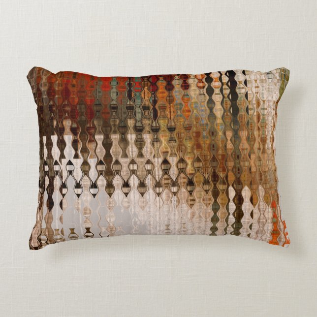 Baksida av bildskärmens färgfulla geometriska skär prydnadskudde (Framsidan)