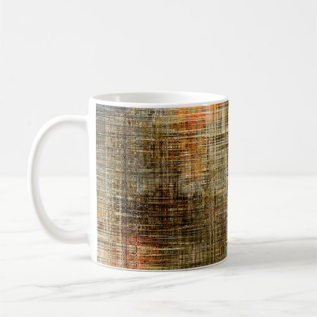 Baksida av det färgade geometriska skärningspunkte kaffemugg (Vänster)