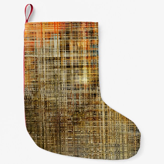 Baksida av det färgade geometriska skärningspunkte liten julstrumpa (Framsidan)
