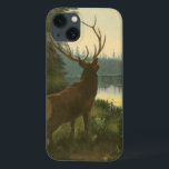 Baksida av Elk Tittar över Sjö<br><div class="desc">Bor du långt från naturen? Denna vackra och likväl klassiska bild av ge är ett fredligt intryck och färgen av älgen är korrekta,  vilket gör denna bild mycket realistisk. Skaffa den här naturkonsten på dina favoritprodukter!</div>