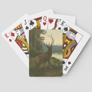 Baksida av Elk Tittar över Sjö Spel Kort