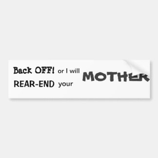 Baksida av eller jag ska BAKSIDAEN AVSLUTAR ditt Bildekal