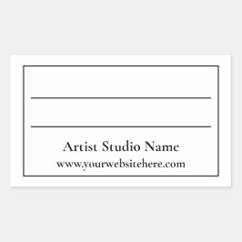 Baksida av etikettmärket Artwork Rektangulärt Klistermärke