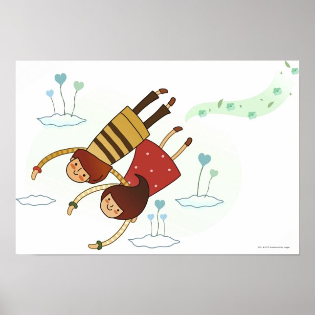 Baksida av ett par som flyger ihop poster (Framsidan)