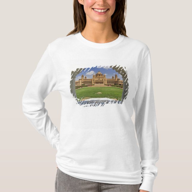 Baksida av hotell Umaid Bhawan Palace, Jodjpur. T-shirt (Framsida)