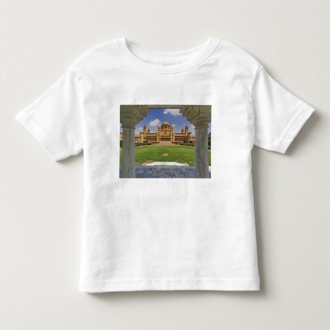 Baksida av hotell Umaid Bhawan Palace, Jodjpur. Tee Shirt (Framsida)