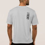 Baksida av mallen Manar Sport Activewear Silver T Shirt<br><div class="desc">Lägg till din text här Modern Back Design Print Template Manar Sport-Tek Competitor Activewear Silver Färg T-Shirt.</div>