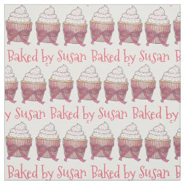 Baksida av Personlig Rosa Frosted Cupcoa Cake Tyg