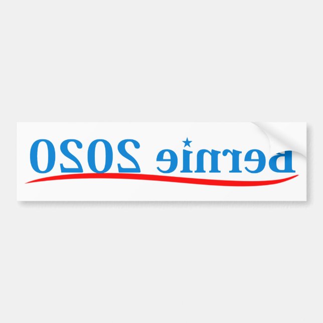 Baksida av Spegel Bernie Bumper Sticker Bildekal (Framsidan)