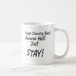 Baksida eller precis stag för behålla kommande! kaffemugg