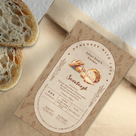 Baksida med Kärlek Sourdough Cottage Food Law Labe Rektangulärt Klistermärke