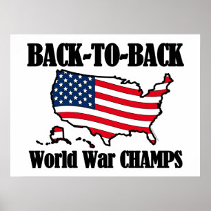 Baksida mot baksida WW-mästare, USA Shape Poster
