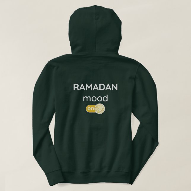 Baksida och framsida Ramadan-stämning på fastande  Hoodie (Design baksida)