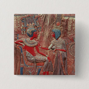 Baksidaen av biskopsstolen av Tutankhamun Knapp