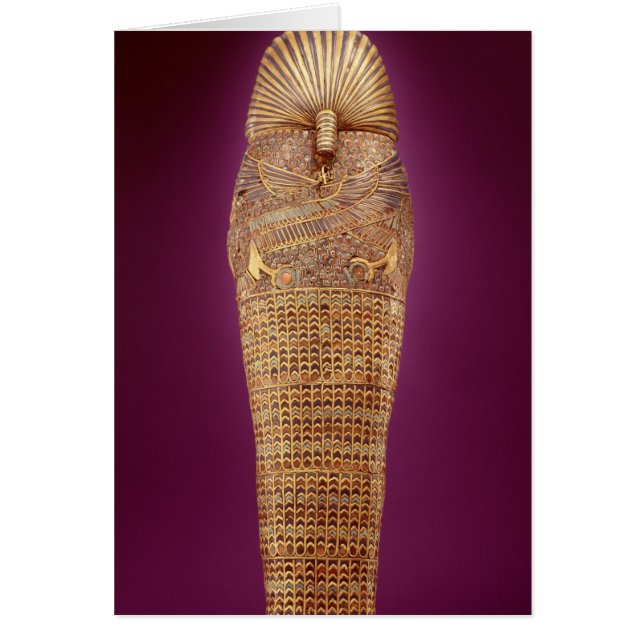 Baksidaen beskådar av en av de canopic kistorna hälsningskort (Framsidan)