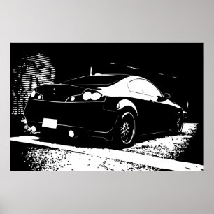 Baksidaen G35 beskådar att parkera sköt Structure Poster