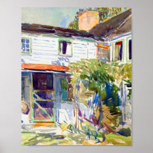 Baksidan av det gamla huset av Childe Hassam Poster