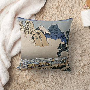 Baksidan av Fuji-berget från Minobu-floden Hokusai Kudde
