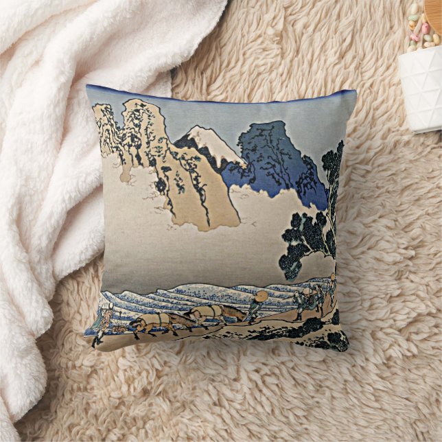 Baksidan av Fuji-berget från Minobu-floden Hokusai Kudde (Filt)
