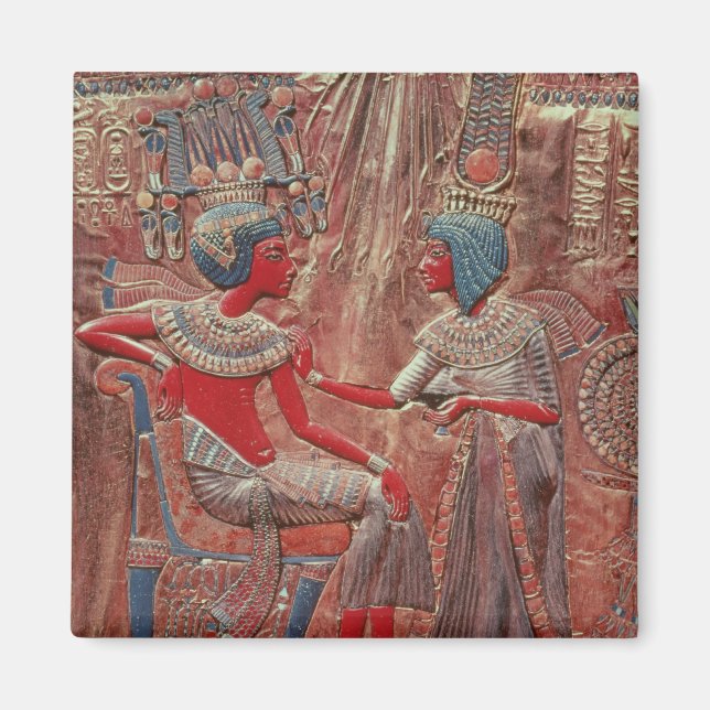 Baksidan av Tutankhamun-tronen Magnet (Framsidan)