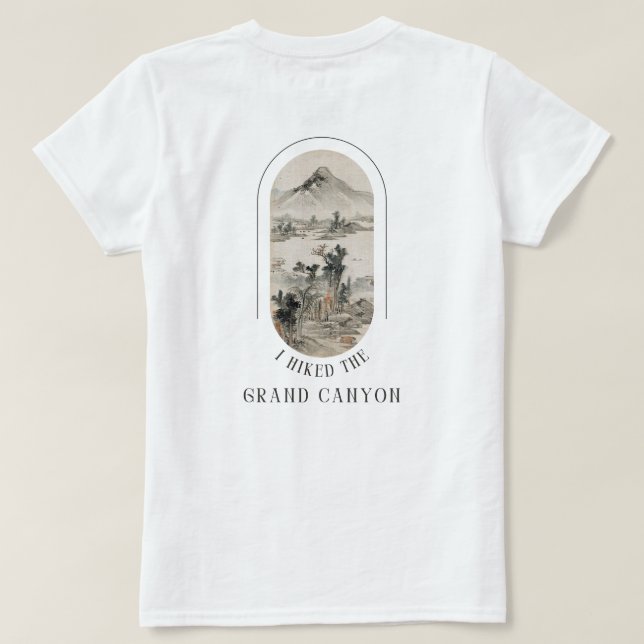Baksidan och framsidan, jag högg den stora kanyon  t shirt (Design baksida)