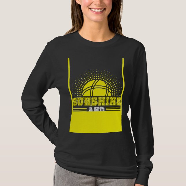 Baksidesutskrift Solsken Och Bocce Boll T Shirt (Framsida)