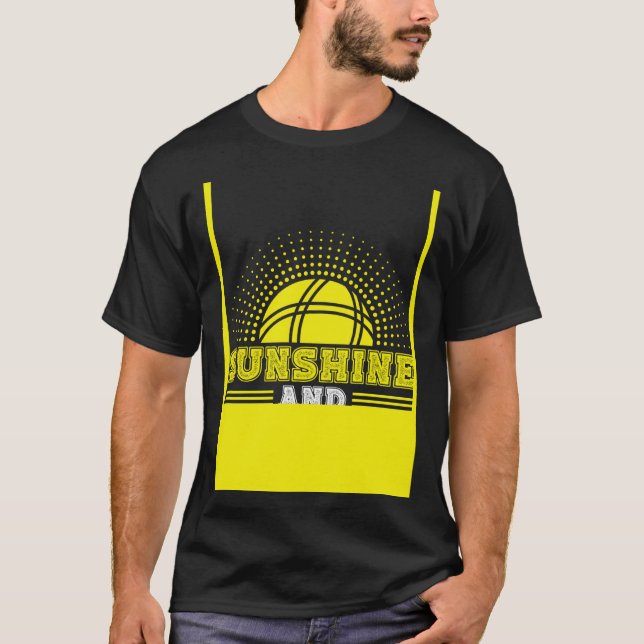 Baksidesutskrift Solsken Och Bocce Boll T Shirt (Framsida)