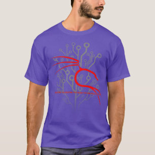 Bakspår Kali Linu-design med Dragon och Red T Shirt