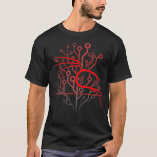 Bakspår Kali Linu-design med Dragon och Red T Shirt