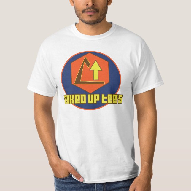 Bakt ihop upp utslagsplatser tee shirt (Framsida)
