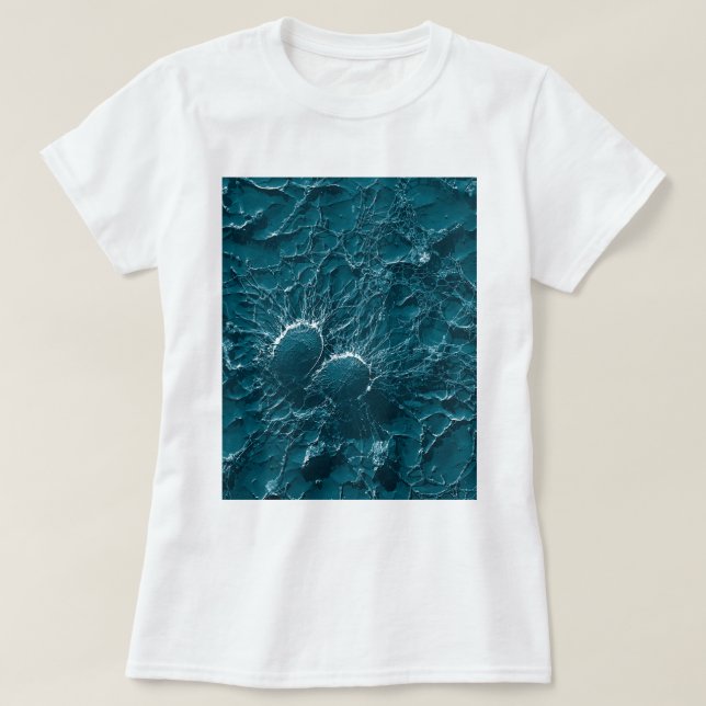 Bakterie- celler av staphylococcusen - aureus slut tee shirt (Design framsida)