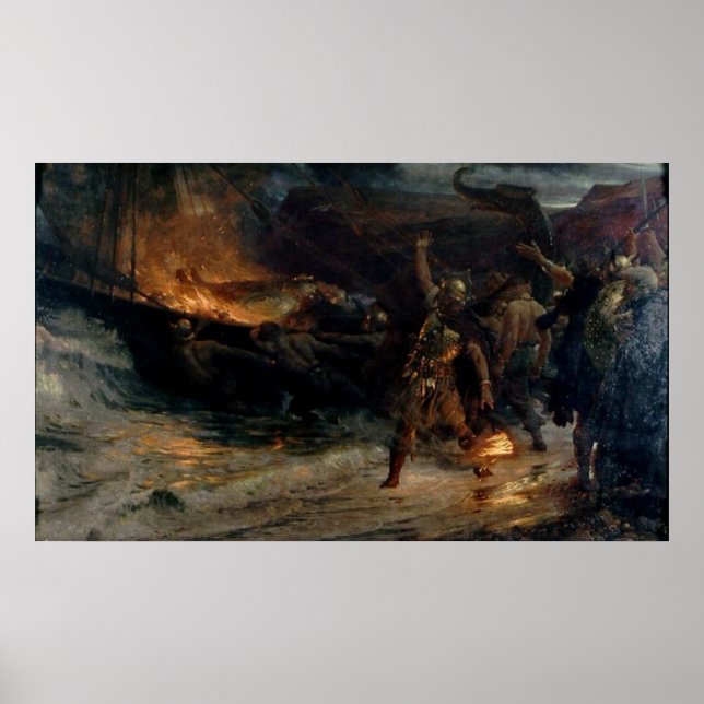 Bakterien av Frank Bernard Dicksee Poster (Framsidan)