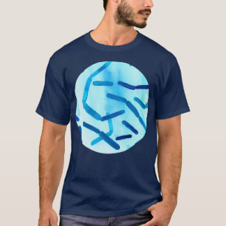 Bakterier i blått 1 t shirt