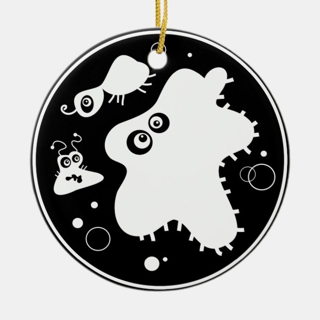 Bakterier Julgransprydnad Keramik (Framsidan)