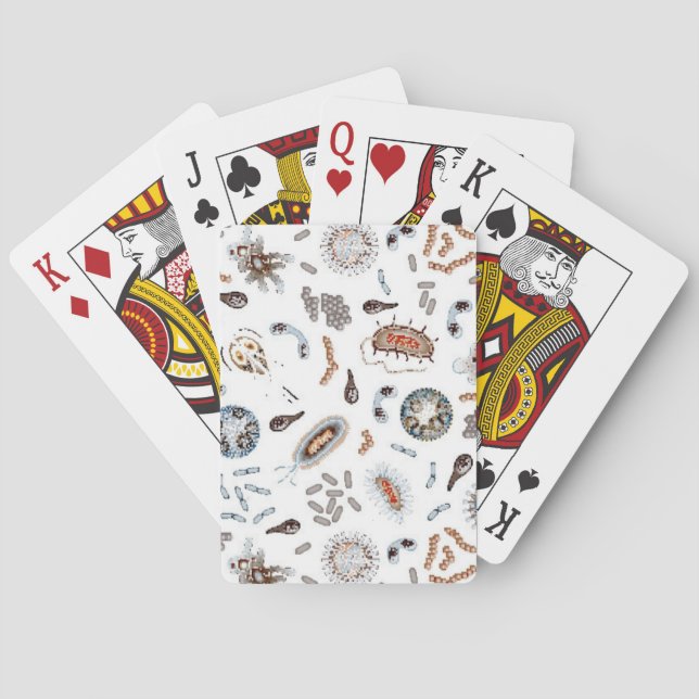 Bakterier & virusmönster casinokort (Baksidan)