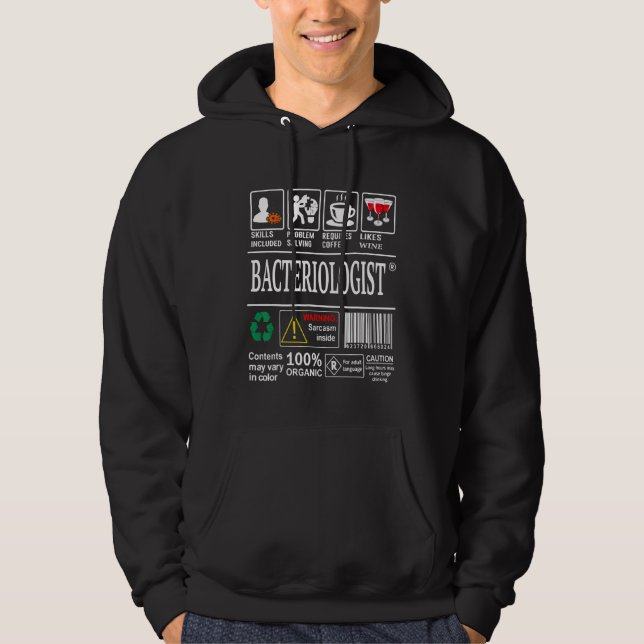 Bakteriologkompetens omfattar problemlösning hoodie (Framsida)