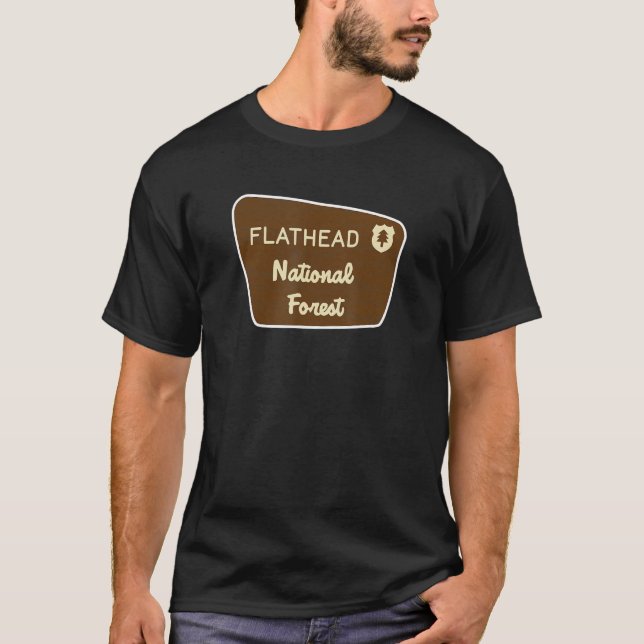 Bakthead National Forest Sign Retro T Shirt (Framsida)