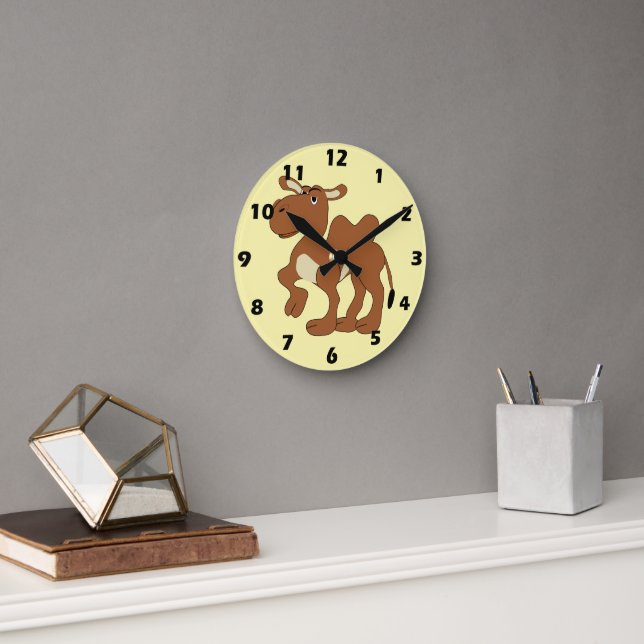 Baktriankameldesign Rund Klocka (Kontor)