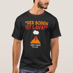 Baktryck Botten är lava vulkan Vesuvius utbrott T Shirt