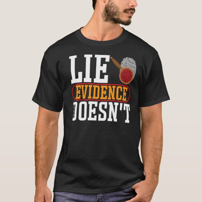 Baktryck för kriminalvårdsdetektor för kriminaltek t shirt (Framsida)
