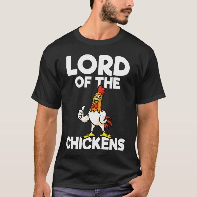 Baktryck Herre över hönsen hönsuppfödare fa T Shirt (Framsida)