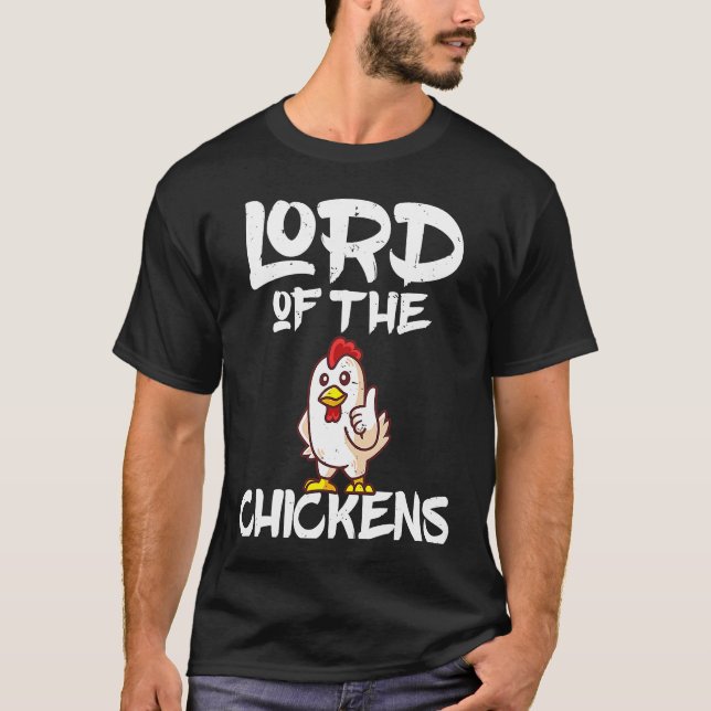 Baktryck Herre över hönsen hönsuppfödare fa T Shirt (Framsida)